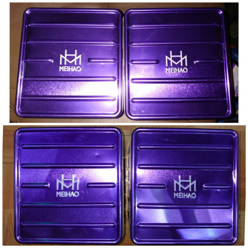 美好 9201 行李箱造型 特殊漂亮紫色方盒 藍牙耳機 4盒組