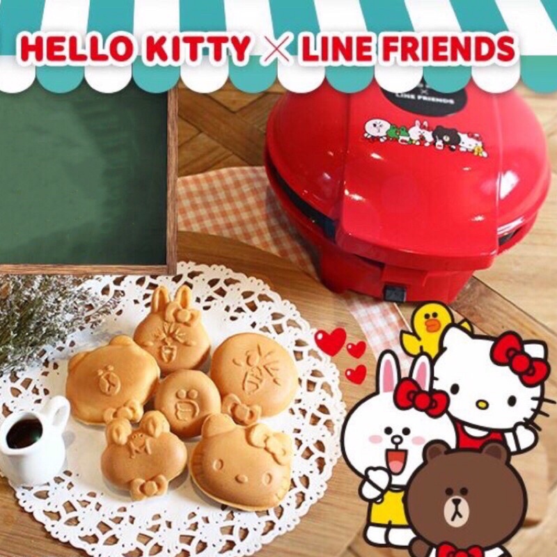 屈臣氏 hello kitty line friends 鬆餅機