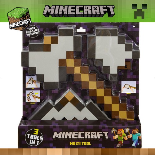 現貨 Minecraft當個創世神麥塊三合一武器十字鎬鏟子斧頭生日禮物交換禮物聖誕禮物 蝦皮購物