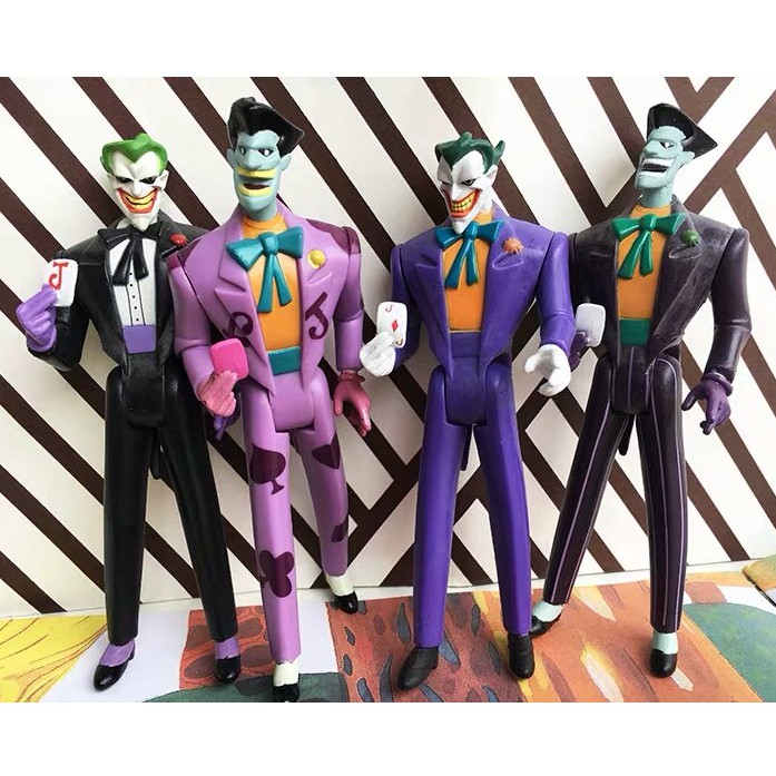 『老番顛』現貨 Joker DC 蝙蝠俠 小丑 模型 擺件 玩具 手腳可動 4吋 可動 收藏 公仔 四隻