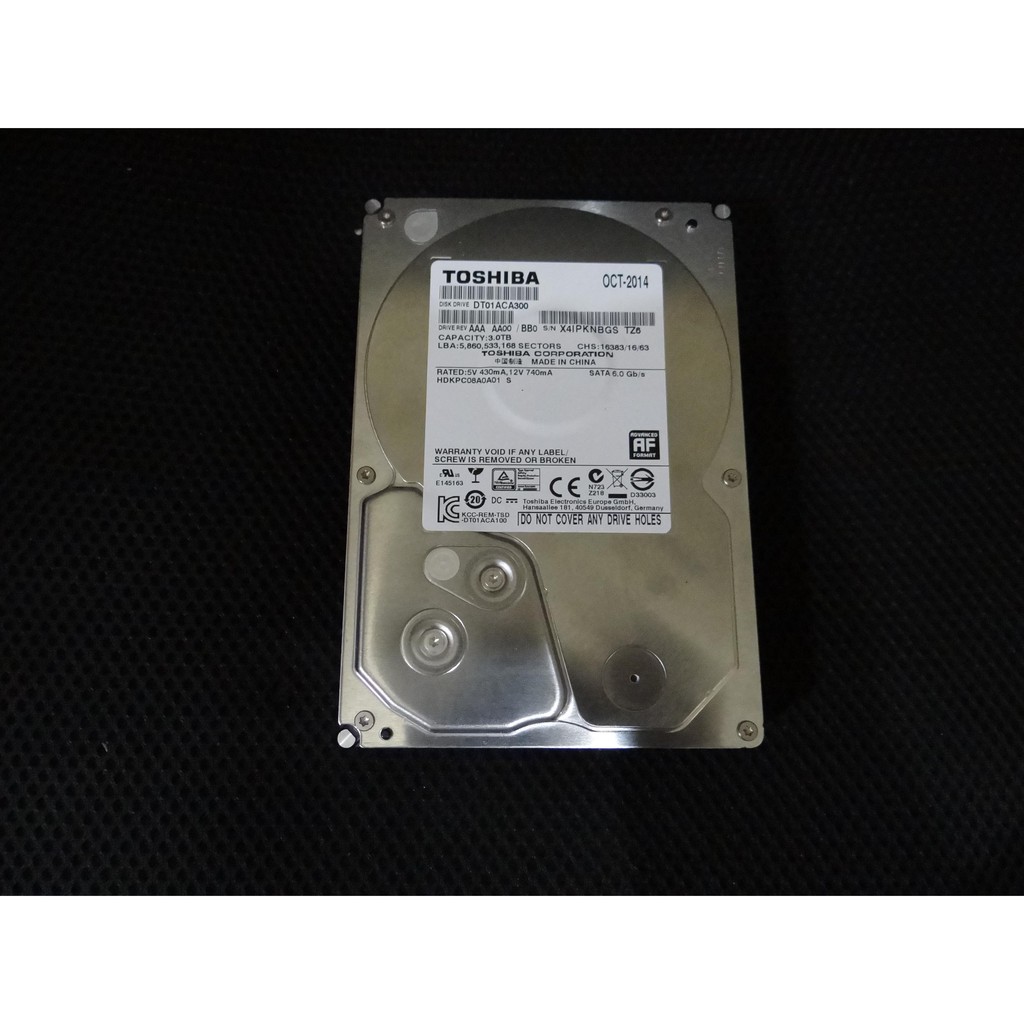 Toshiba 3TB 硬碟 DT01ACA300