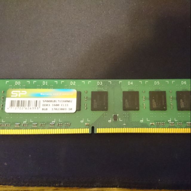 廣穎 SP DDR3 1600 8G ram 記憶體 終生保固