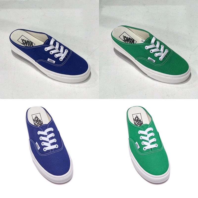 ［poco韓國代購］Vans Canvas Authentic Mule 穆勒鞋 懶人鞋 拖鞋 綠色 寶藍色