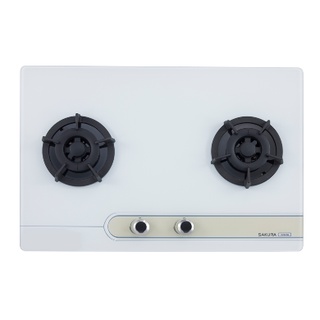 【SAKURA 櫻花牌】二口大面板易清檯面爐瓦斯爐 G-2623GB/GW (黑/白) 強化玻璃全機平整化設計 私可議價