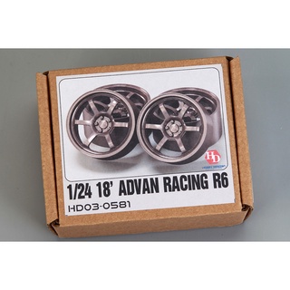 【傑作坊】現貨一組 Hobby Design HD03-0581 1/24 18吋輪圈Advan Racing R6