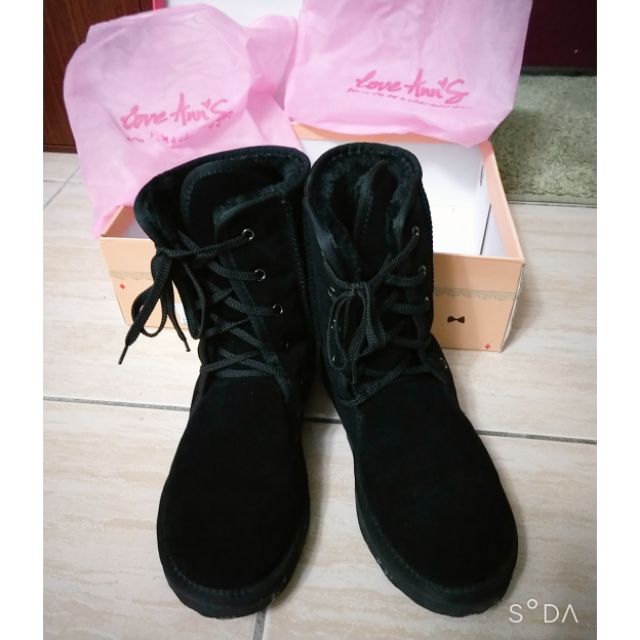 Ann's 二手黑色雪靴（附全新增高墊）