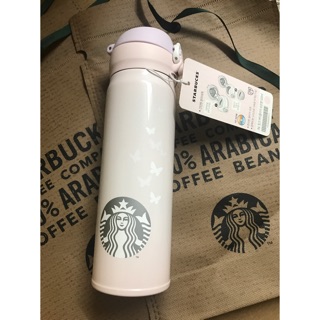 A現貨 韓國星巴克粉紫蝴蝶杯超輕量不鏽鋼保溫杯500ml A2020019