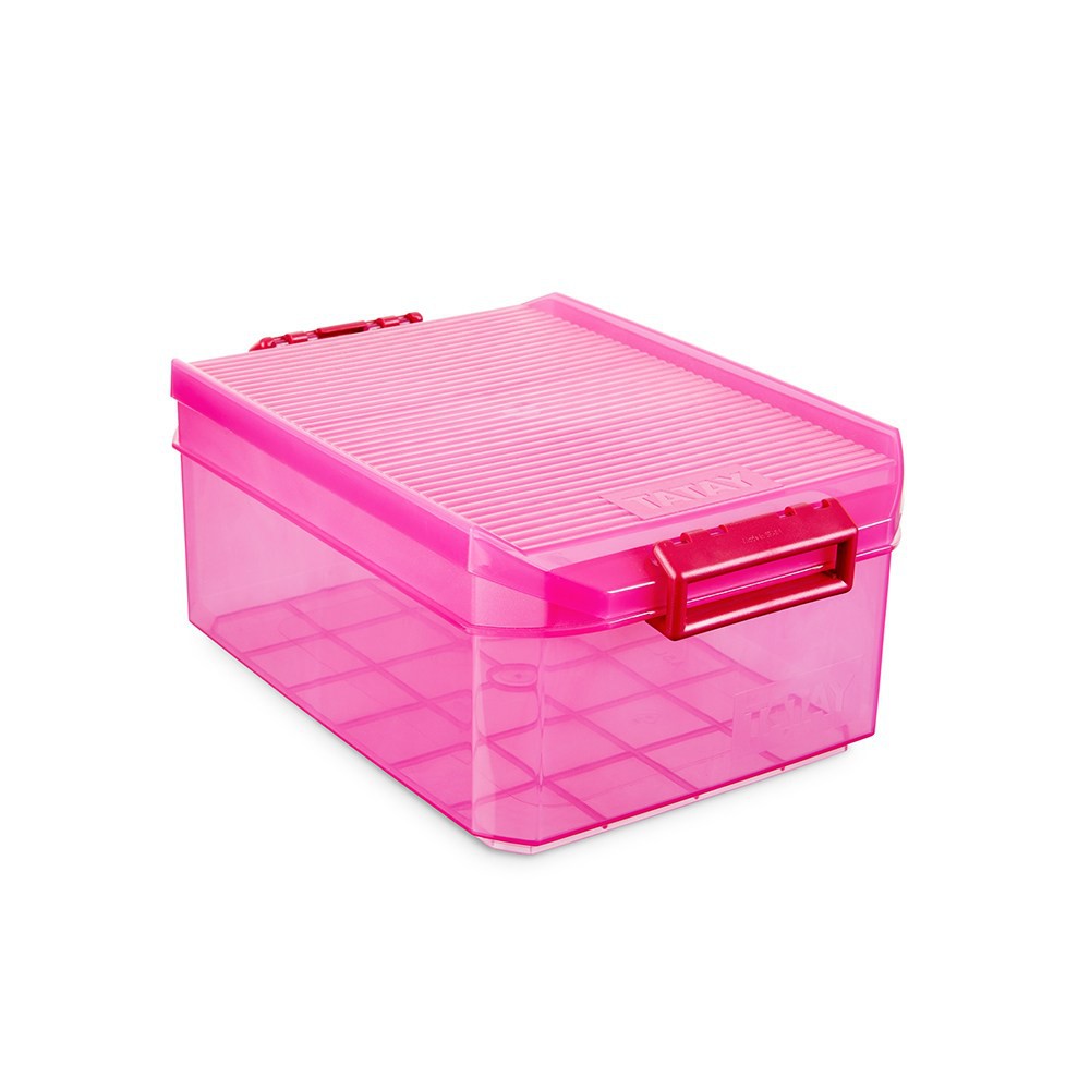 西班牙TATAY 收納整理箱 透明粉色 4.5L