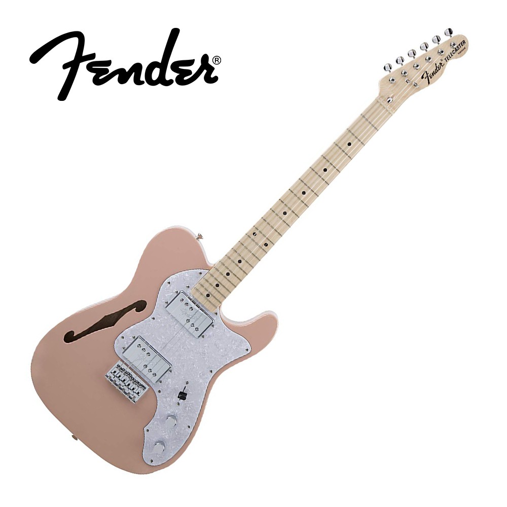 Fender MIJ Traditional 70s Tele Thinline 半空心電吉他 粉紅款【敦煌樂器】