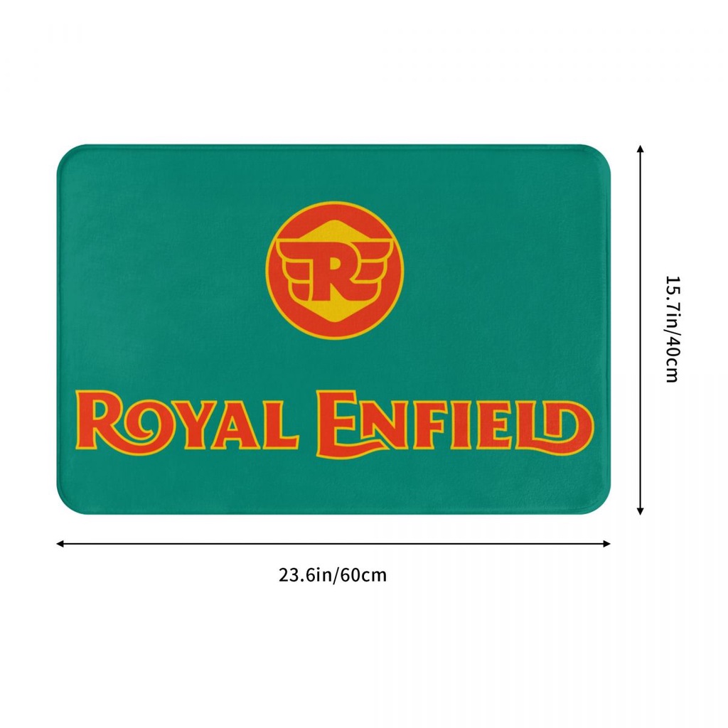 新款 Royal Enfield Indian Motorcycle logo 浴室法蘭絨地墊 廁所衛生間防滑腳墊 茶几