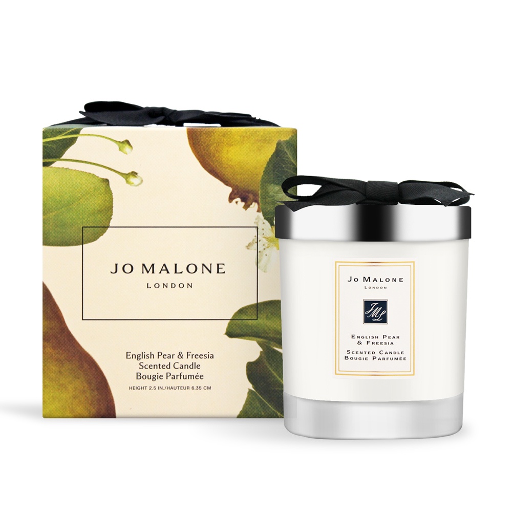 Jo Malone 英國梨與小蒼蘭香氛蠟燭(200g)-手繪花盒限量包裝-國際航空版