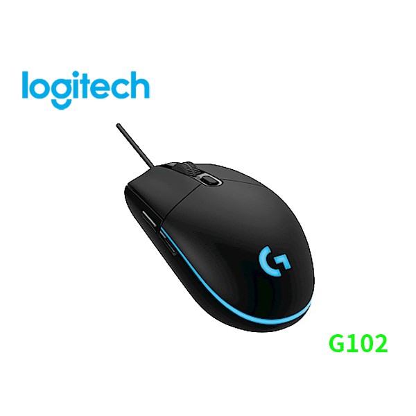 羅技 Logitech G102 RGB 炫彩遊戲滑鼠-黑