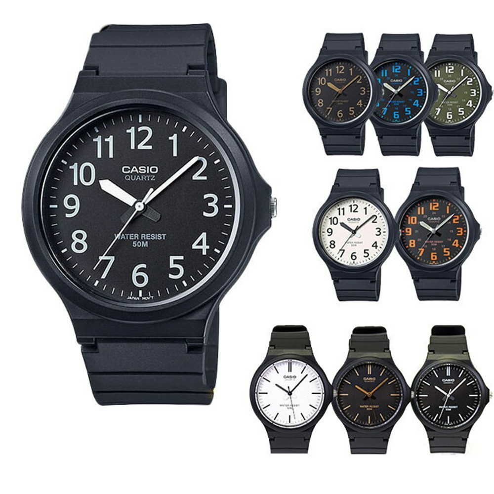 【CASIO】經典大錶面造型簡約運動錶(MW-240共8色) 正版宏崑公司貨