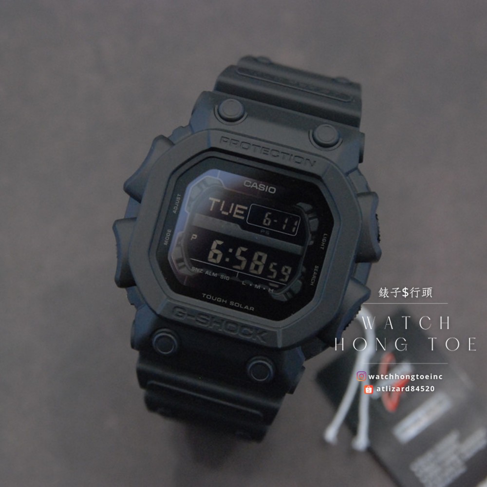 []錶子$行頭[] CASIO 卡西歐 G-SHOCK  創新大錶面 太陽能 潮流電子錶 - (GX-56BB-1D)