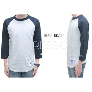 【IMPRESSION】Champion Raglan Baseball T137 圓弧下擺 棒球 3/4 七分袖