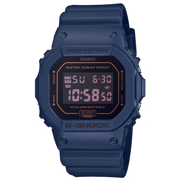 G-SHOCK BB系列再進化全新風格電子錶(海軍藍方形）_ DW-5600BBM-2