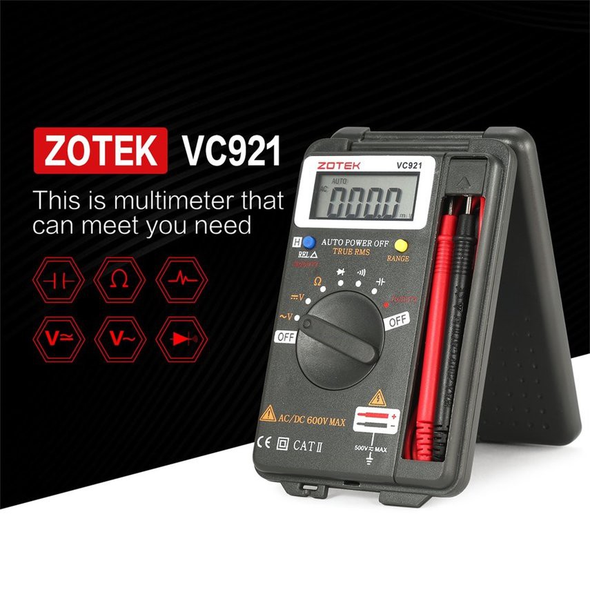 ZOTEK ZT102 數字萬用表 三用電錶 TRMS 6000計數 自動測距儀測試 儀液晶顯示器 萬用電表 電壓表