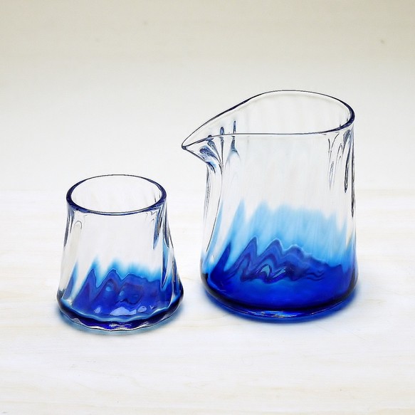 日本代購手工製富士山玻璃酒具組 含酒器 酒杯各一 蝦皮購物