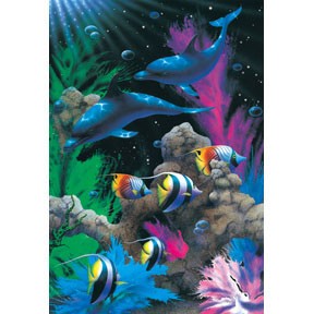 HM1000-125 海豚系列-熱帶海洋夜光拼圖1000片