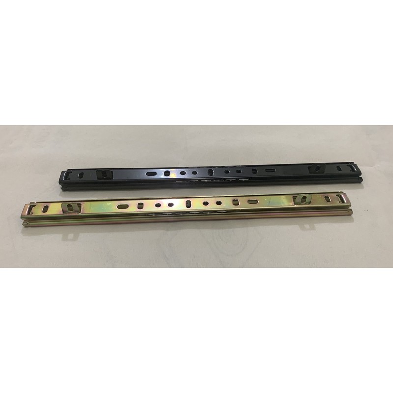 🌲一品森🌲兩節靜音 鋼珠滑軌 抽屜滑軌 家具 五金 五斗櫃 底抽 抽中 烤漆黑 鍵盤 滑軌 家具工廠通用款（不可拆的喔）