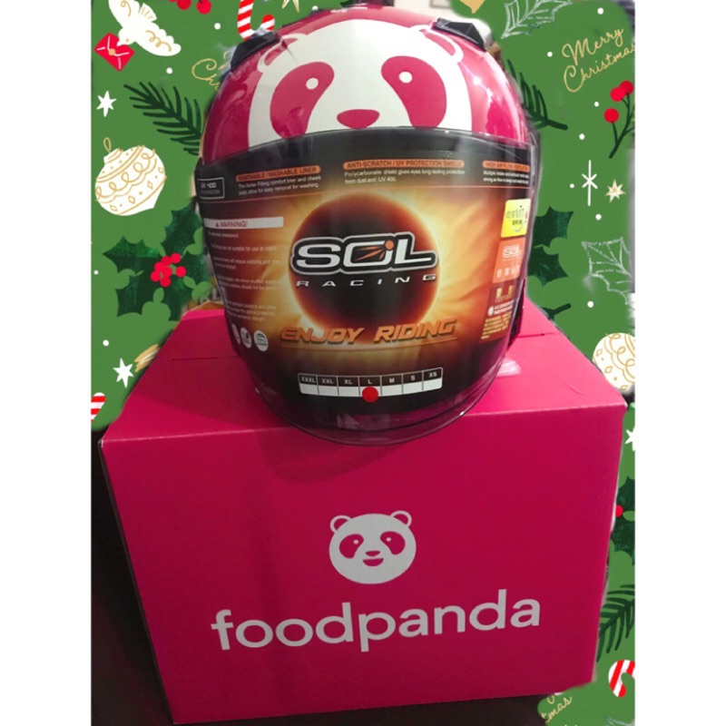 全新  Foodpanda安全帽