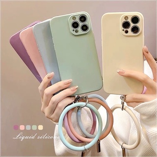 液態純色矽膠掛環iPhone手機殼/卡片式可拆扣環