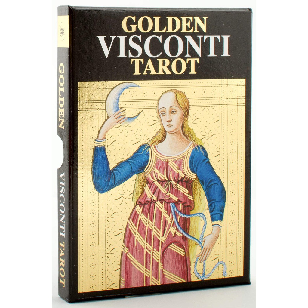 黃金維斯康提塔羅牌（主牌）,贈中文翻譯｜Golden Visconti Tarot Grand Trumps【左西】