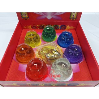 【聚福】七彩 七星 蓮花 果凍蠟燭 / 七星燈、七彩蓮花燈、七彩燈