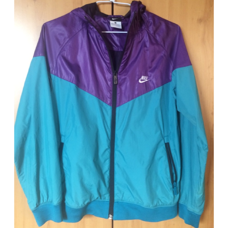 Nike紫藍撞色防風外套