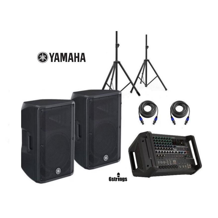 【六絃樂器】全新 Yamaha EMX5 功率混音器 + CBR15*2 組合 / 舞台音響設備 專業PA器材