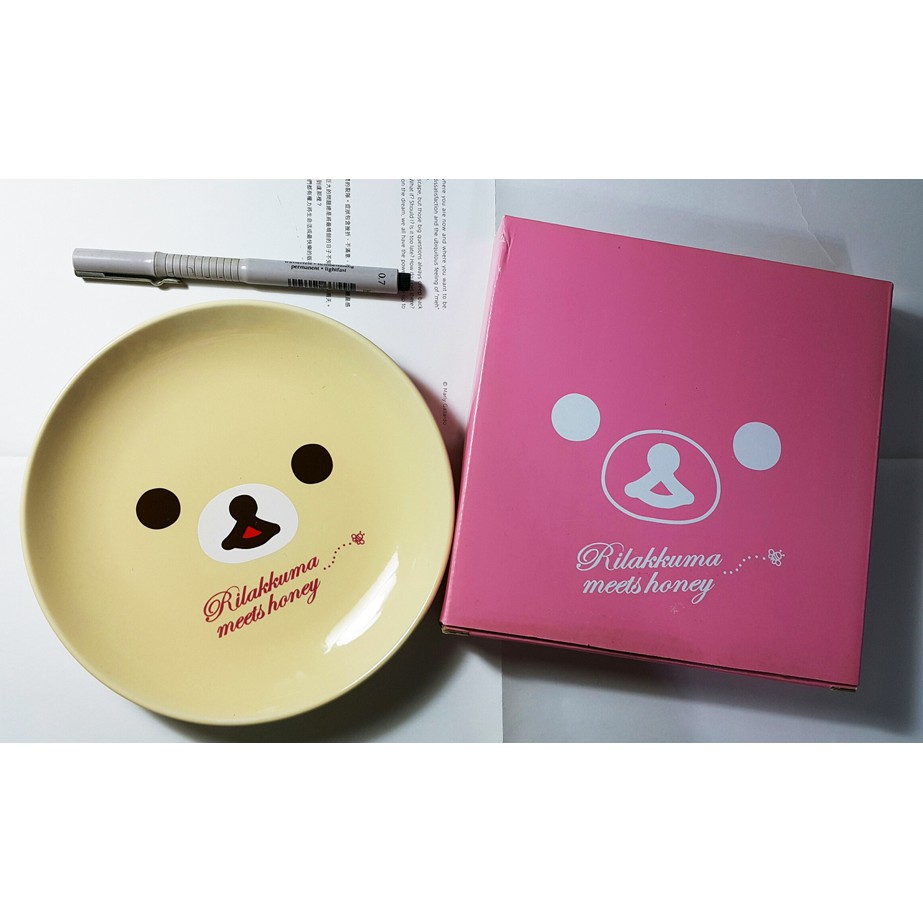 扭蛋食玩餐具系列 Rilakkuma拉拉熊LAWSON限定瓷盤 盤子小熊款