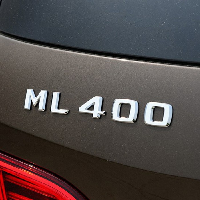 ~圓夢工廠~ 賓士 Benz 2008~2014 " ML400 " 後車廂鍍鉻字貼 同原廠款式 高度25mm