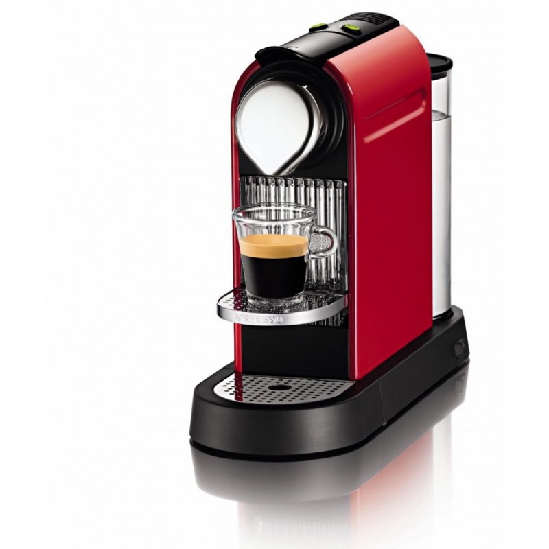 購自巨城百貨Nespresso CitiZ 櫻桃紅色咖啡機 送膠囊盤9.5成新