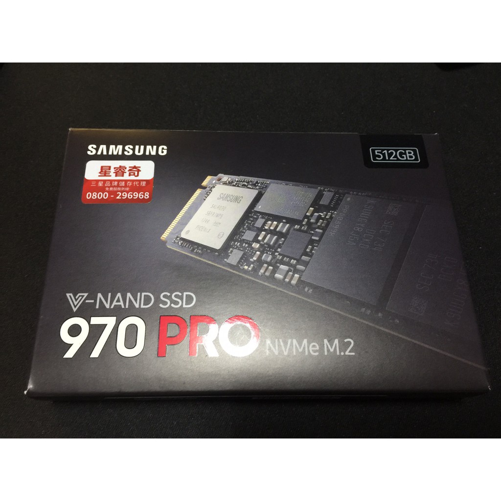 Samsung 三星 SSD 970 PRO NVMe M.2 512GB 讀取:3500M 寫入:2700M
