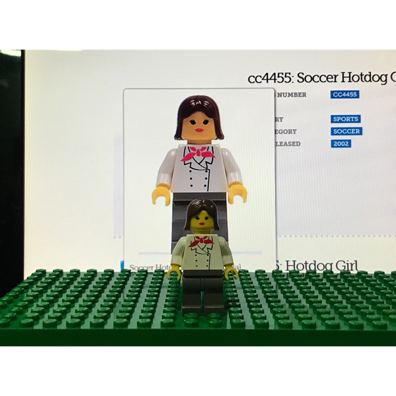 LEGO 可口可樂 COCA COLA 4455 熱狗攤女孩 熱狗 餐廳 服務員 足球 人偶