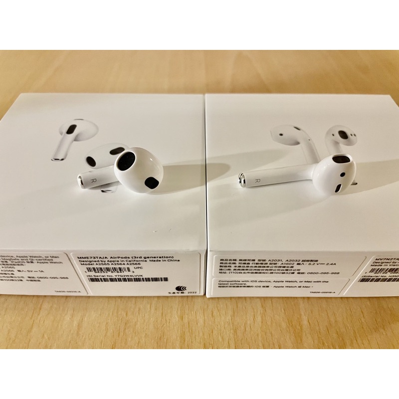 蘋果原廠 全新AirPods 2代 3代 右耳 單耳 台灣公司貨 保固一年