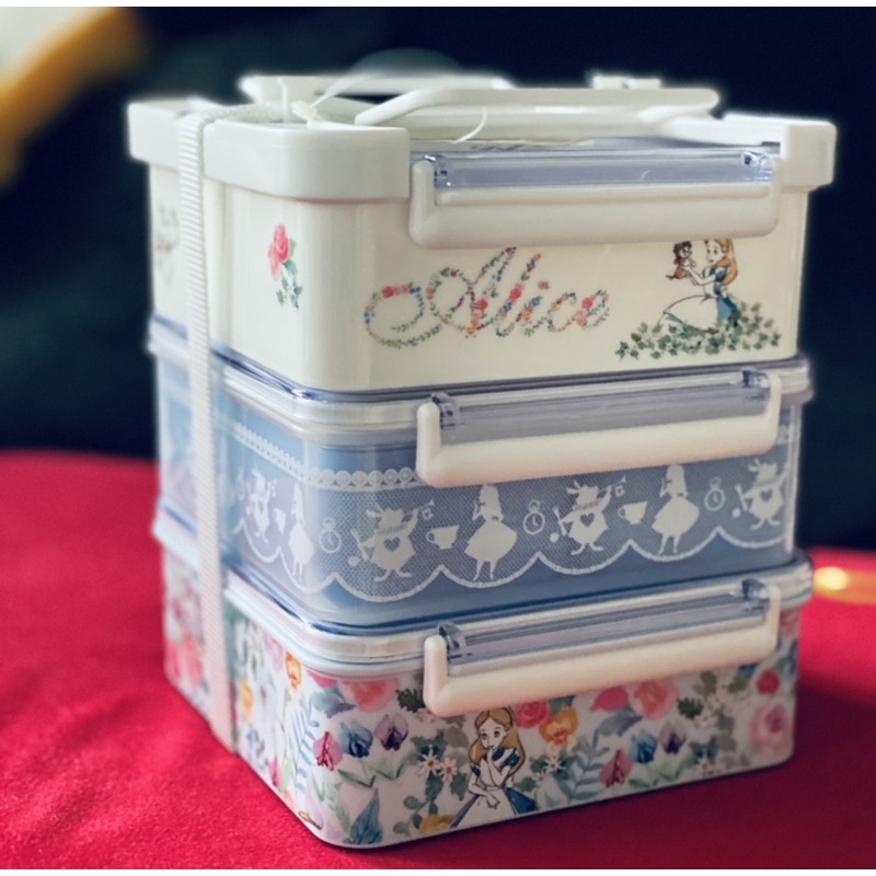 現貨 日本 Afternoon Tea 愛麗絲夢遊仙境 下午茶餐盒 三層便當盒 野餐盒