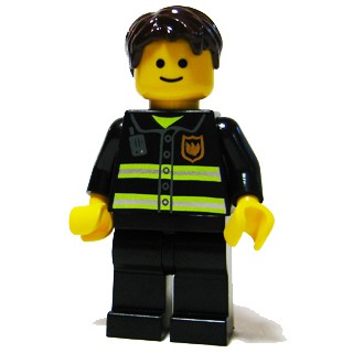 玩樂趣 LEGO樂高 10197 街景系列 消防員 二手人偶 (twn091)