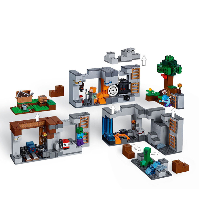 新產品LEGO樂高 21147 岩底大冒險我的世界 Minecraft 兒童拼裝積木玩具