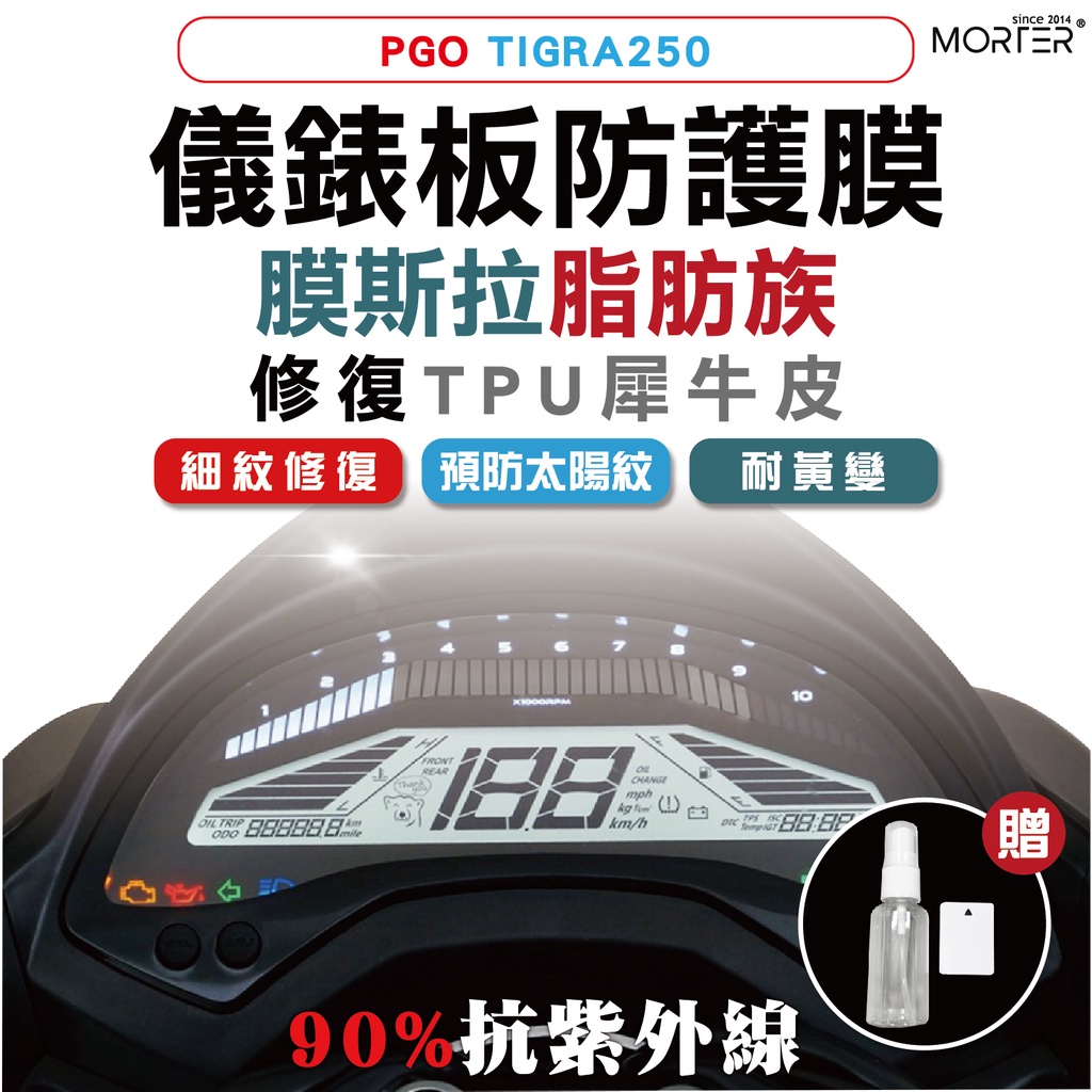 ˋˋ MorTer ˊˊ TIGRA 250 儀表貼 TPU 修復 犀牛皮 保護貼 螢幕貼 螢幕 儀表 儀錶貼