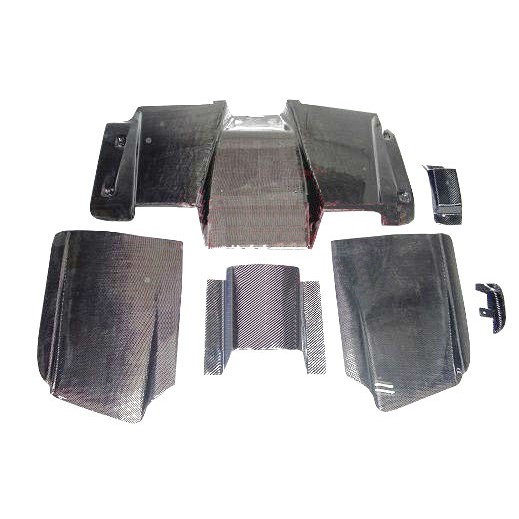 BMW E92 M3 REAR DIFFUSER E- STYLE ( 6 pcs )*正碳纖維外銷品空力套件*