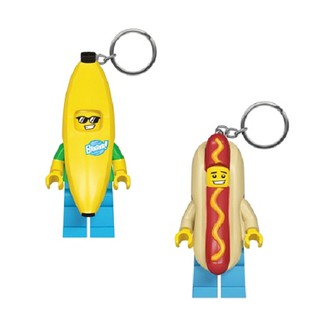 LEGO樂高周邊-LED 鑰匙圈 - 香蕉人 熱狗人