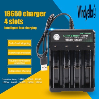 騎行配件>18650充電器4槽Li-ion鋰電池播放軟體擴音器USB充電座四節獨立充電