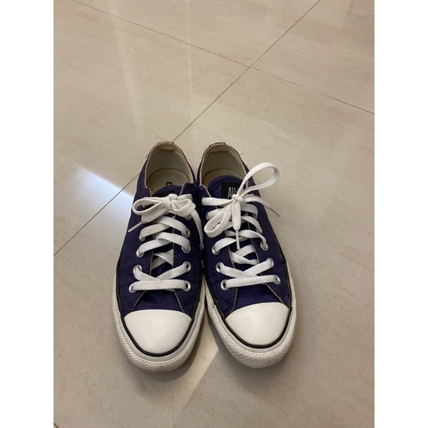 (二手良品)Converse All Star 藍紫色低筒帆布鞋