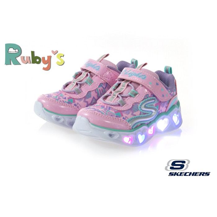Skechers童鞋寶寶鞋運動鞋電燈鞋發光鞋兒童運動電燈鞋燈可關S8254 粉紅Ruby's鞋業| 蝦皮購物