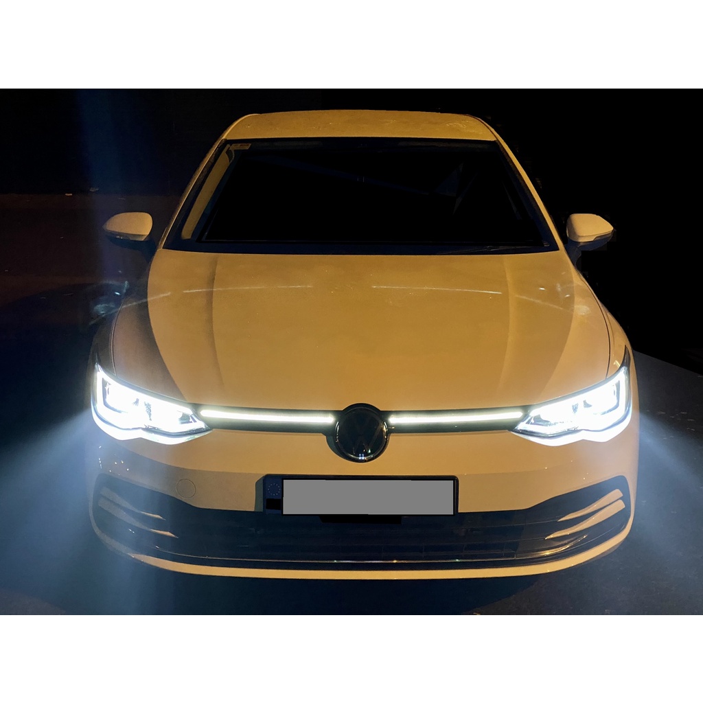 VW Golf 8 MK8專用 水箱罩含連貫式LED燈條 230 eTSi (variant)可裝 質感倍增行車更