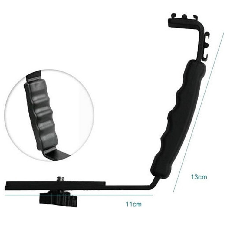 相機閃光燈支架 托架 DV支架 摄影補光燈支撑架 單L型支架 雙邊架