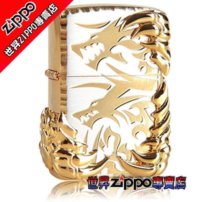 世昇zippo專賣店 原裝專櫃正品珍藏zippo防風打火機金冰 雙面鍍金精雕雙龍爭霸三爪龍買一贈送九項好禮 蝦皮購物