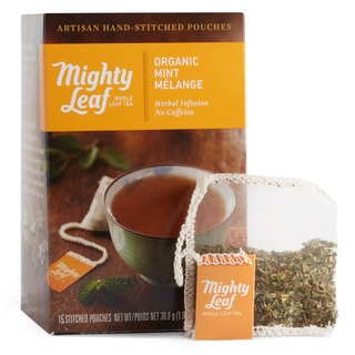 全葉〚Mighty Leaf〛立體絲綢茶包 有機薄荷 Organic Mint Melange 花草茶 綠茶 紅茶