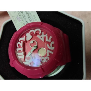 04 Baby-G CASIO手錶 BGA-130-4BDR 活潑霓虹愛心造型電子錶目前本賣場最便宜 售價2390元